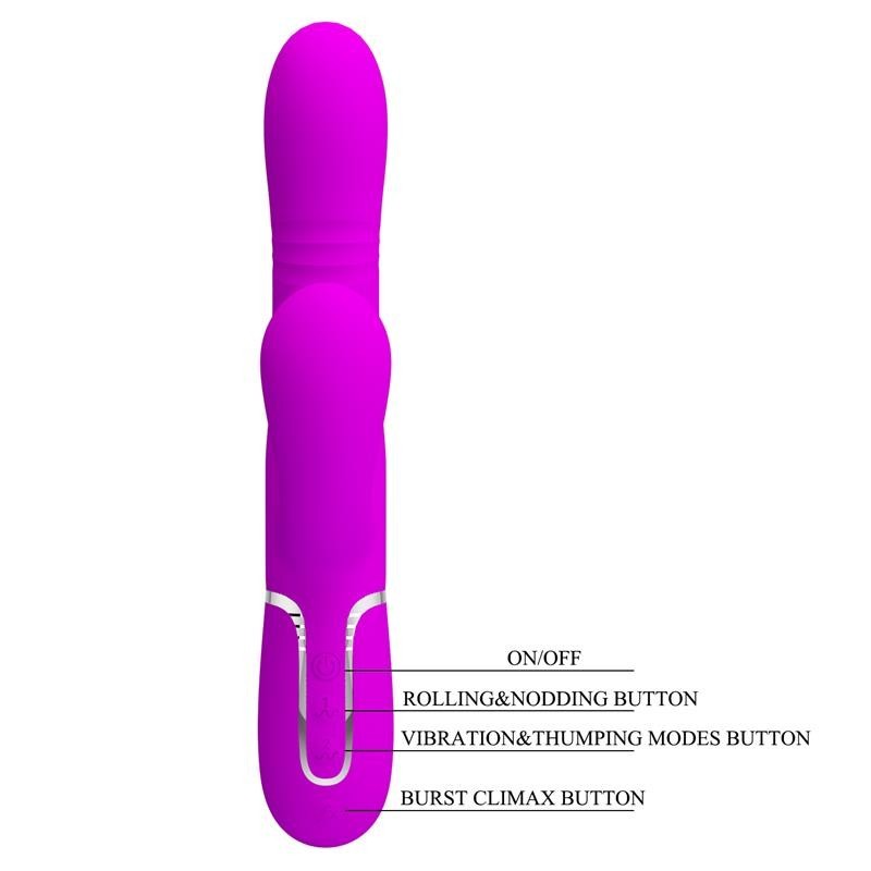 Mariana Vibromasseur 4en1 silicone fuchsia