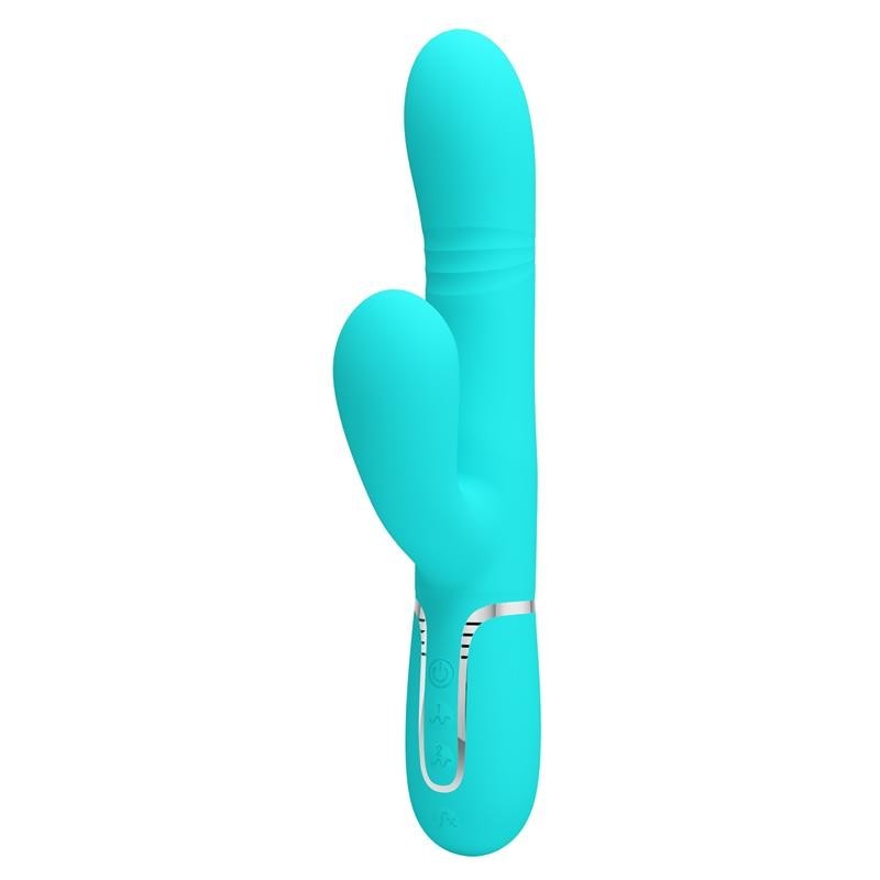 Mariana Vibromasseur 4 en 1 silicone turquoise