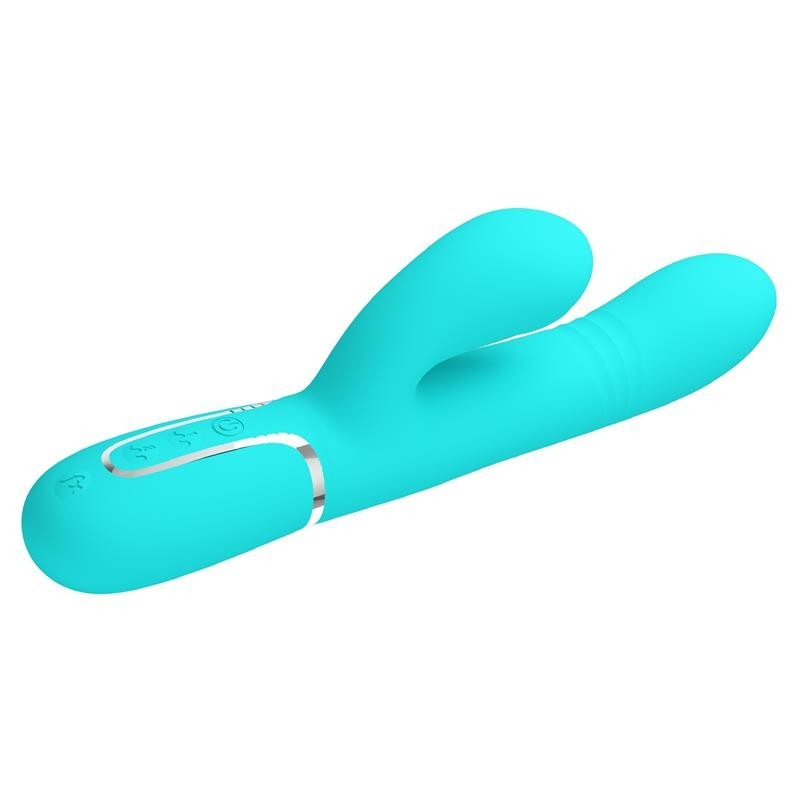 Mariana Vibromasseur 4 en 1 silicone turquoise