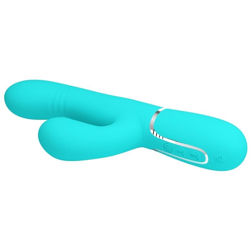 Mariana Vibromasseur 4 en 1 silicone turquoise