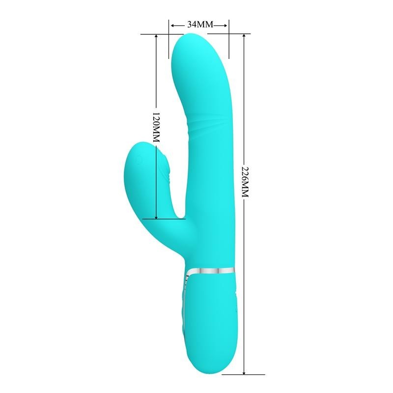 Mariana Vibromasseur 4 en 1 silicone turquoise