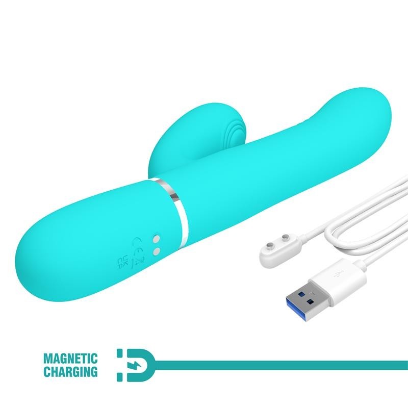 Mariana Vibromasseur 4 en 1 silicone turquoise