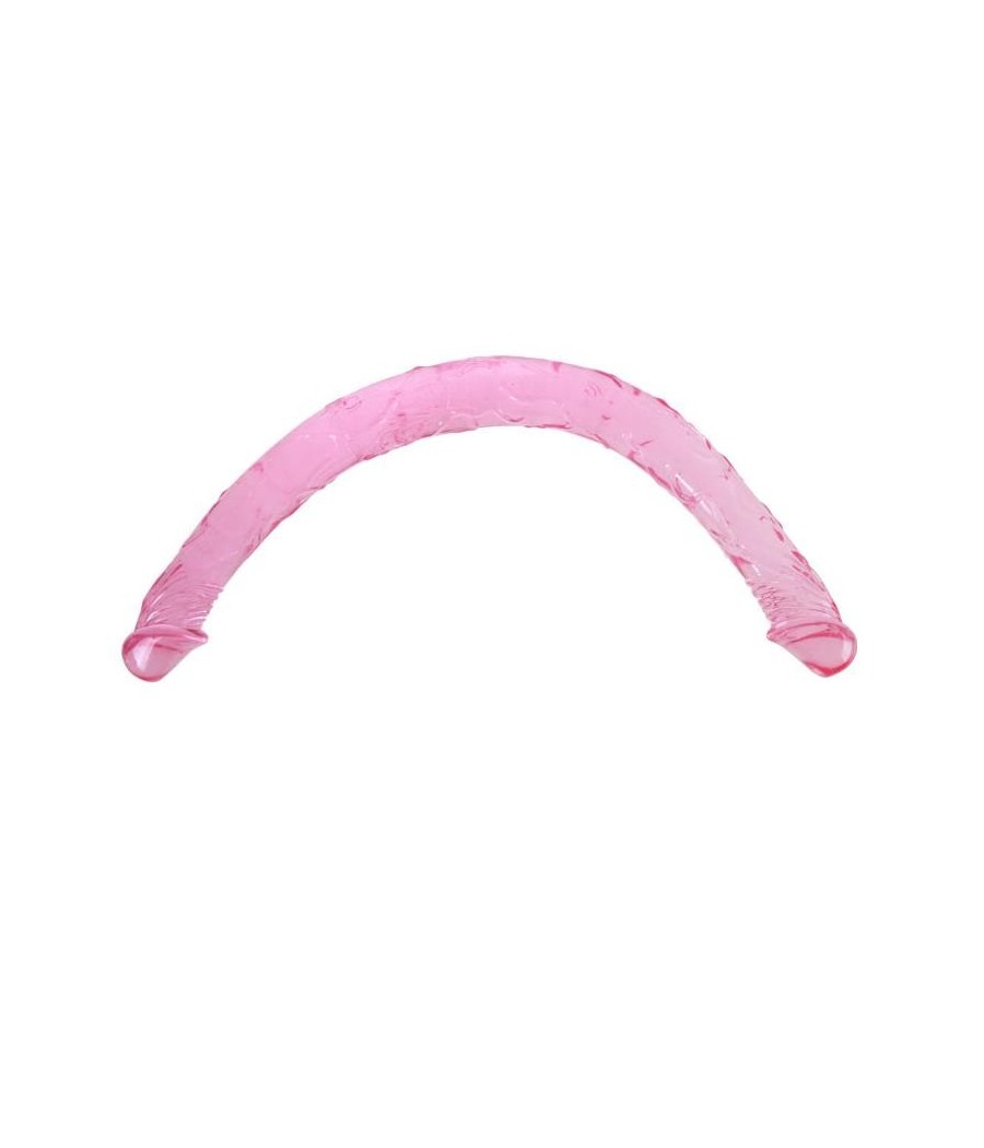 Gode Double Couleur Rose 44 cm