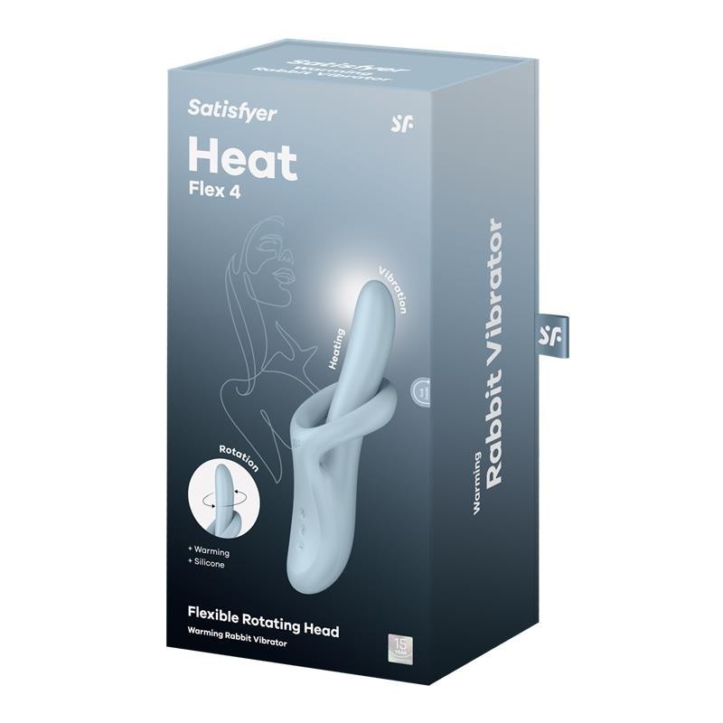 Heat Flex 4 vibromasseur avec Rotateur et chaud bleu