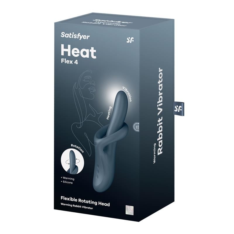 Heat Flex 4 vibromasseur avec Rotation et chaud Gris