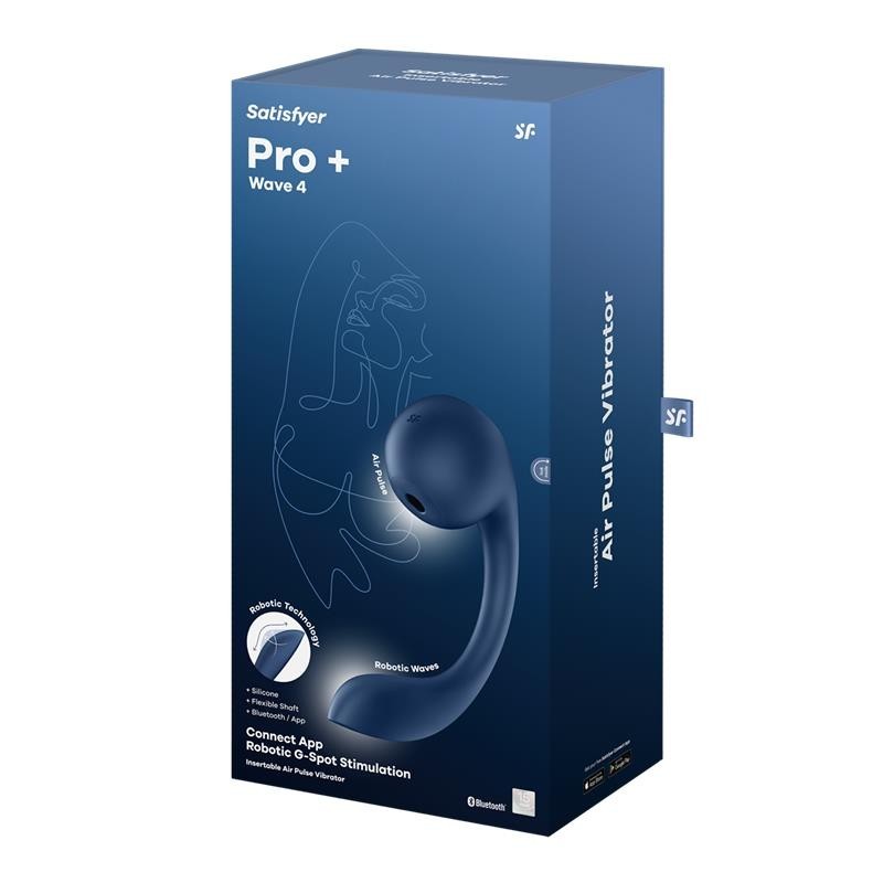 Pro+ Wave 4 Aspirateur avec application Satisfyer Connect Bleu foncé