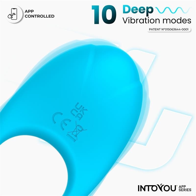 Ringo Anneau Vibromasseur avec APP Unibody Bleu