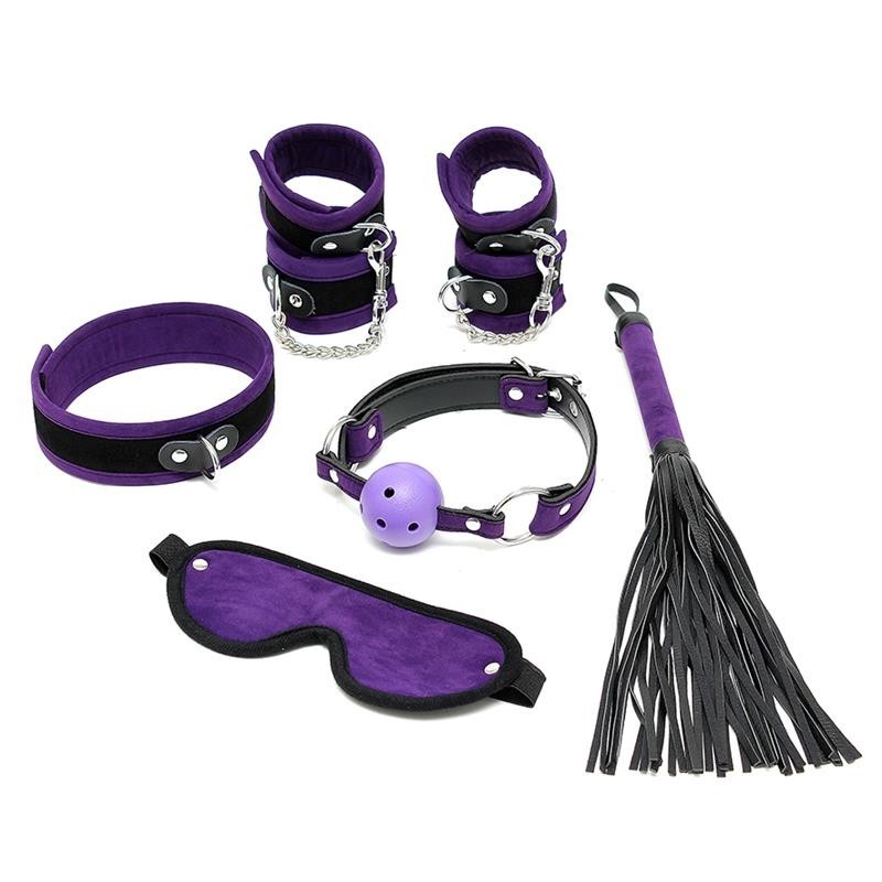 Rimba Bondage play ensemble Bondage 6 Pièces Couleur Violet