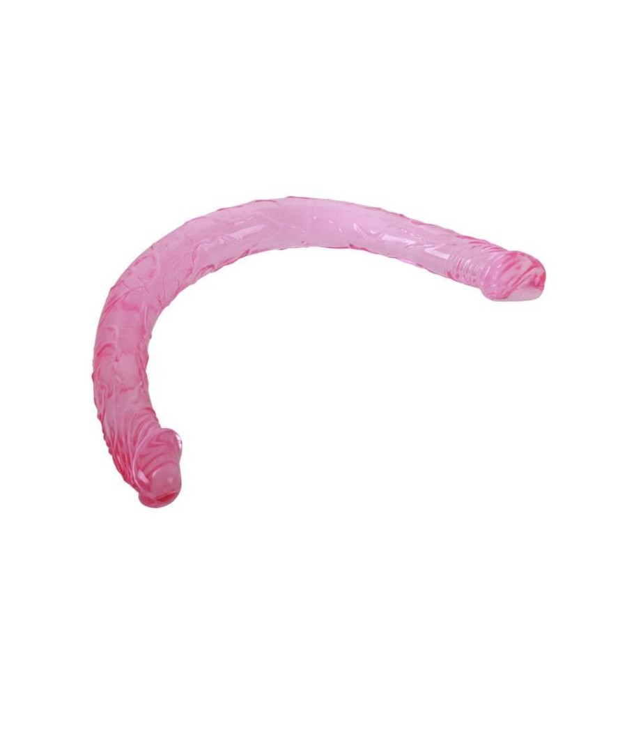 Gode Double Couleur Rose 44 cm