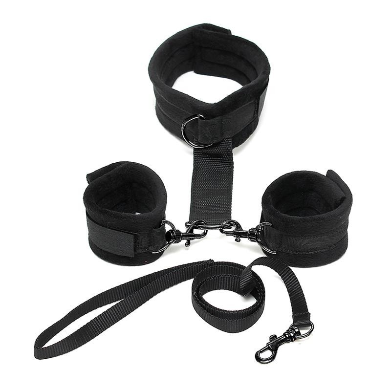 collier et menottes amovibles Noir réglables
