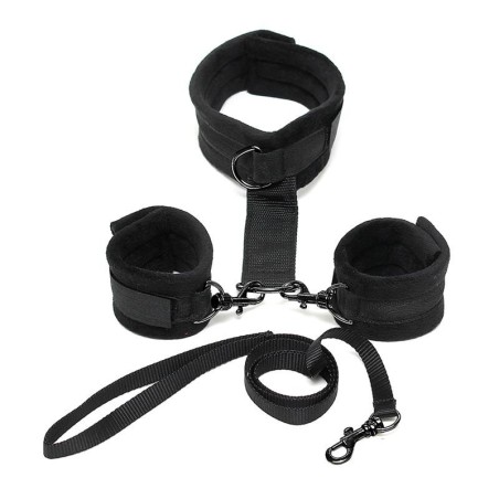 collier et menottes amovibles Noir réglables