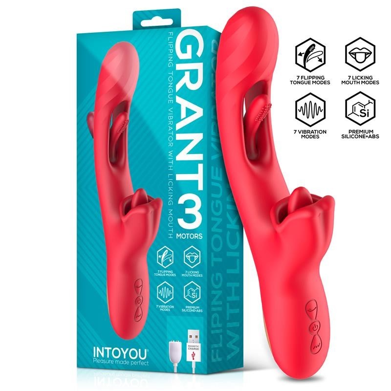 Grant vibromasseur avec flappement et Langue Licking 360º