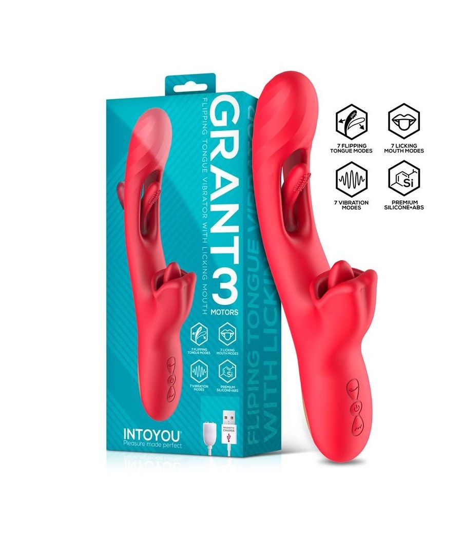 Grant vibromasseur avec flappement et Langue Licking 360º