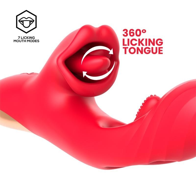 Grant vibromasseur avec flappement et Langue Licking 360º