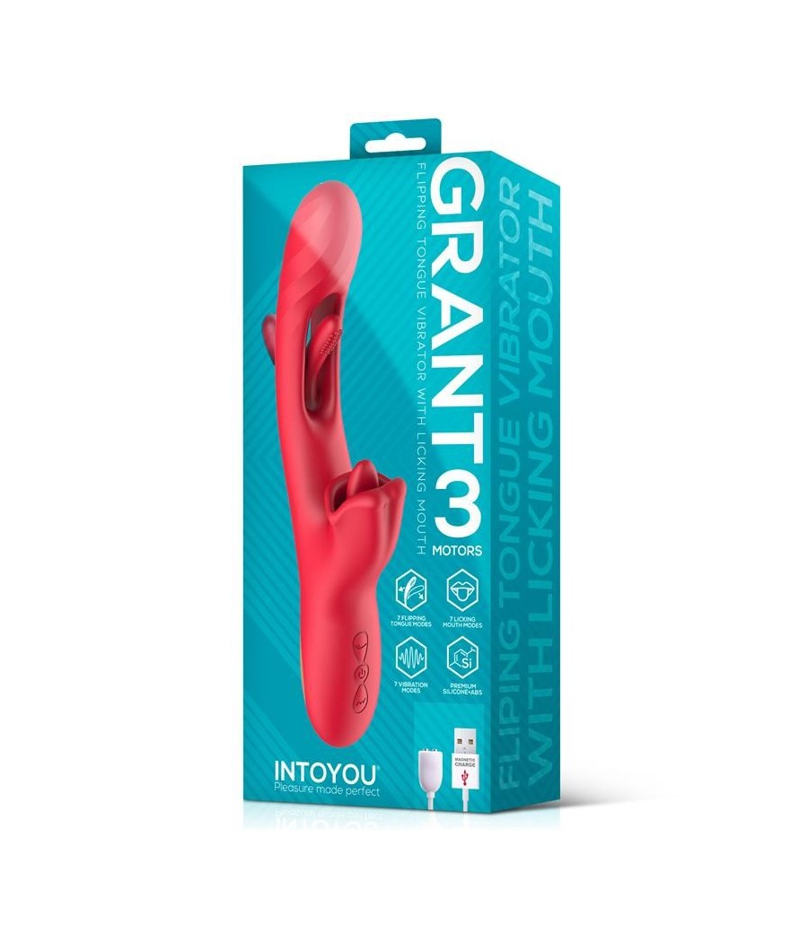 Grant Vibromasseur Double Stimulation Langue Rotative 360°