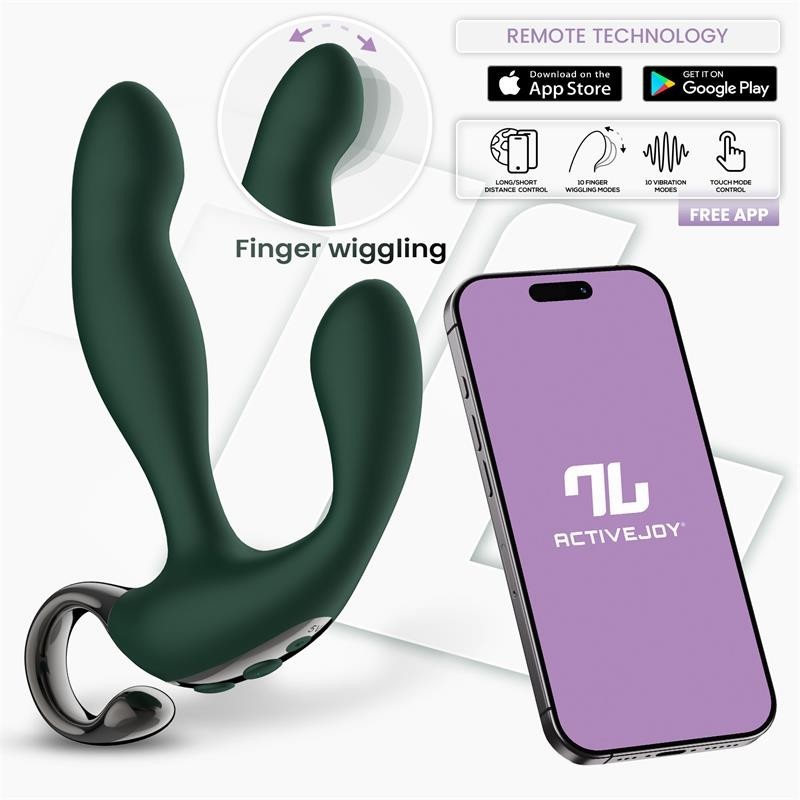 Greenet Vibromasseur Prostatique avec doigt Wiggling et App