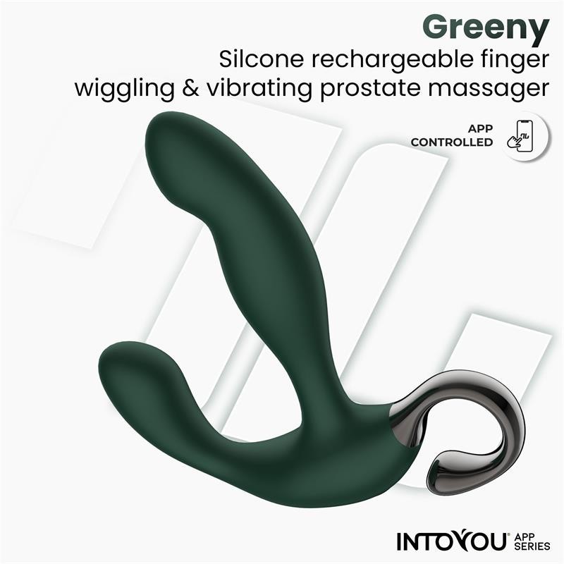 Greenet Vibromasseur Prostatique avec doigt Wiggling et App
