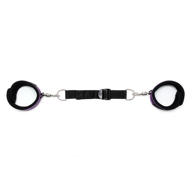 Rimba Bondage play menottes pour cheville avec laisse Elástica Couleur Violet