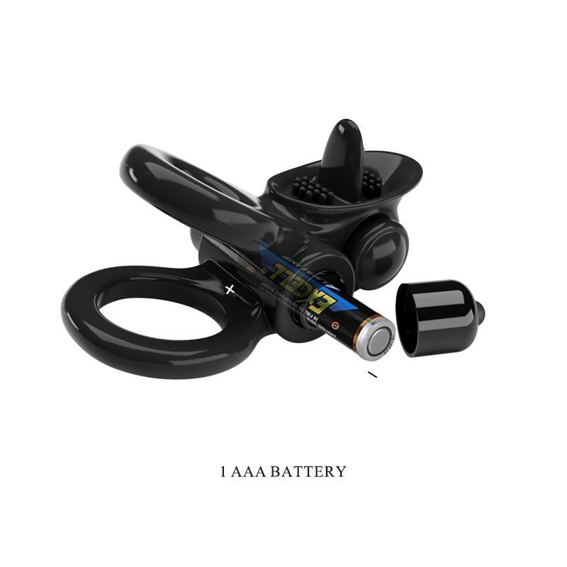 Passionné Anneau Double pour pénis vibrant