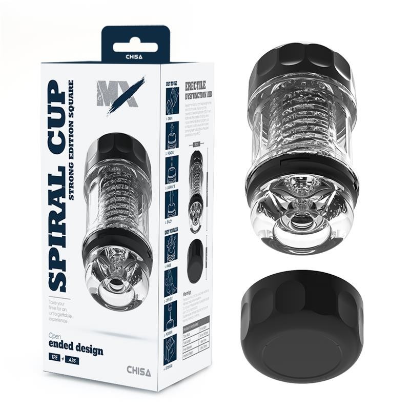 Masturbateur masculin carré Spiral Cup Strong Edition