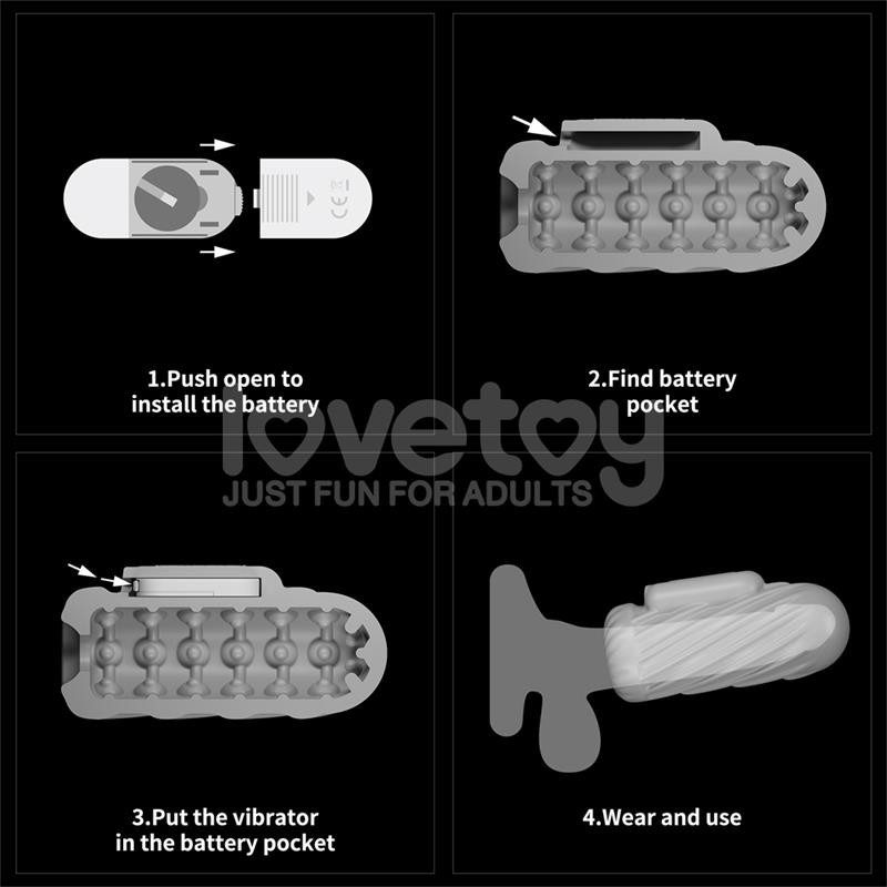 Knights Ring Etui à pénis et stimulateur spirale
