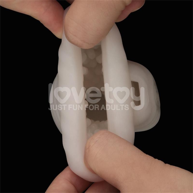 Knights Ring Etui à pénis et stimulateur ondulé