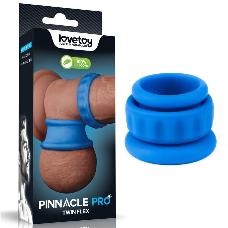 Pinnacle Pro Twin Flex Stretcher Anneau Double à pénis