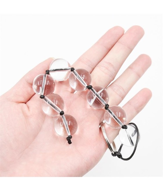Chaîne Anale avec boules en verre 4 tailles