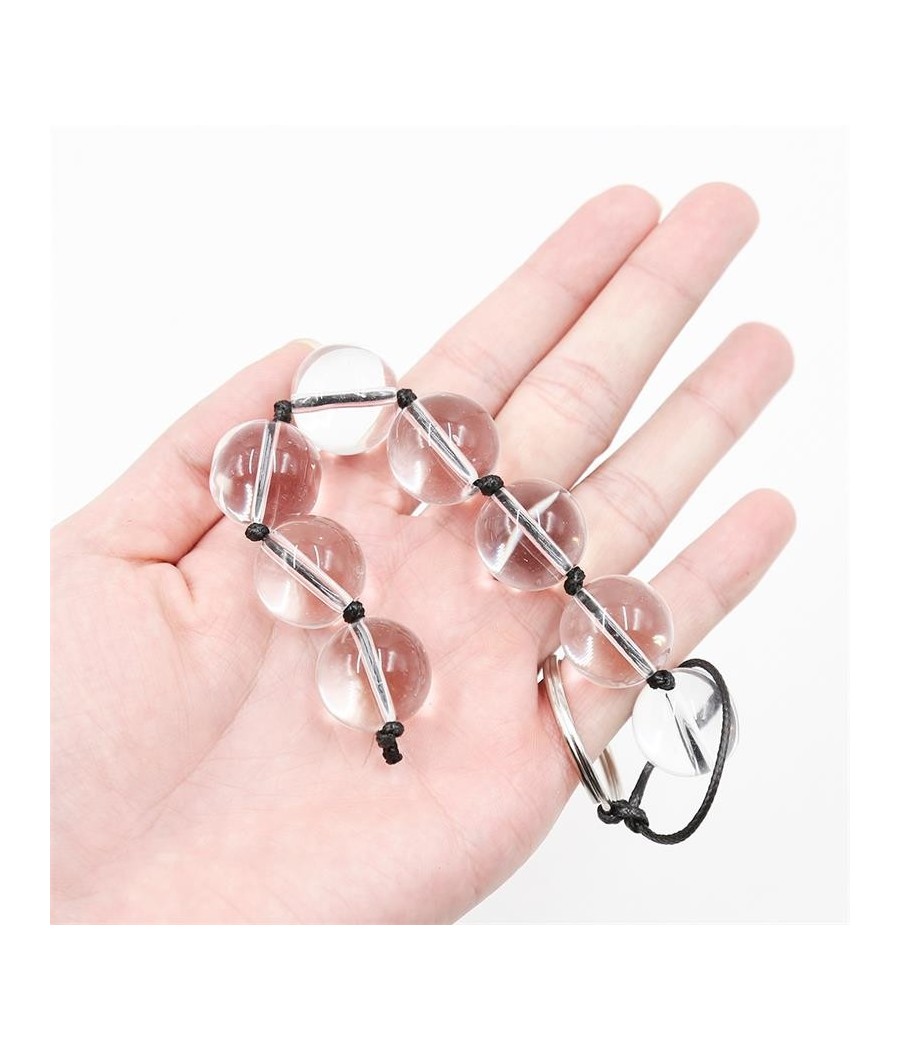 Chaîne Anale avec boules en verre 4 tailles