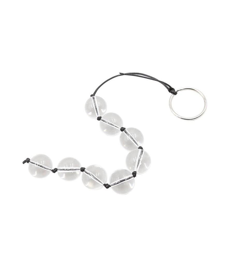 Chaîne Anale avec boules en verre 4 tailles