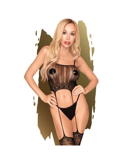 Dealer sexuel noir en bodystocking