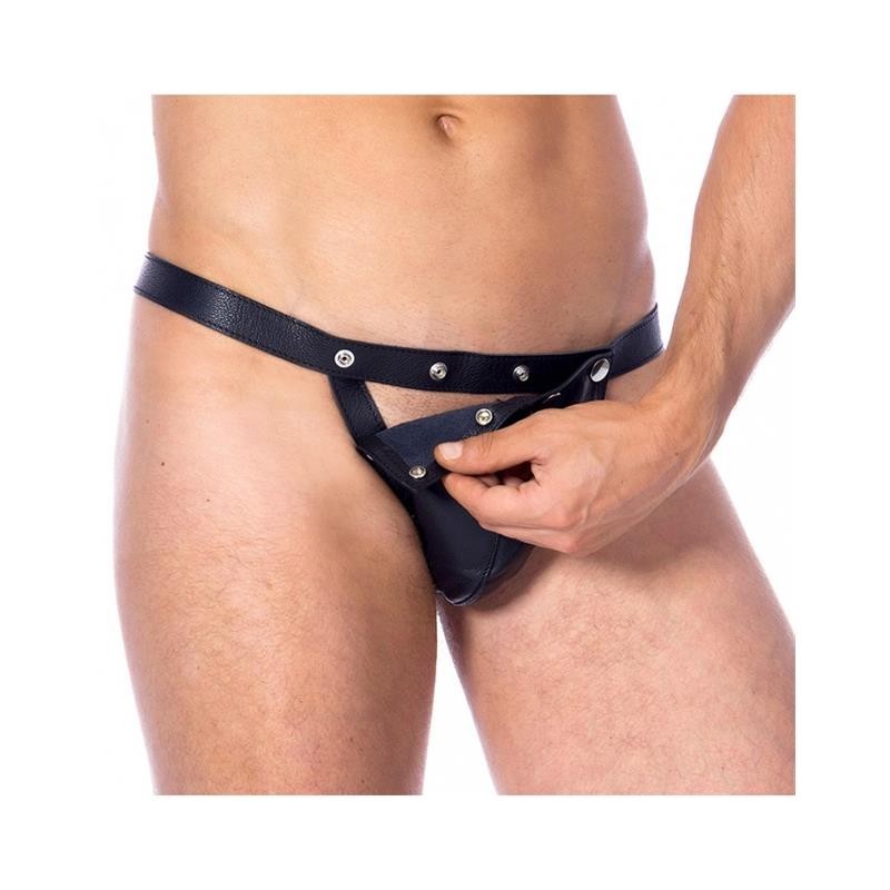 Panty masculin en cuir Taille Unique