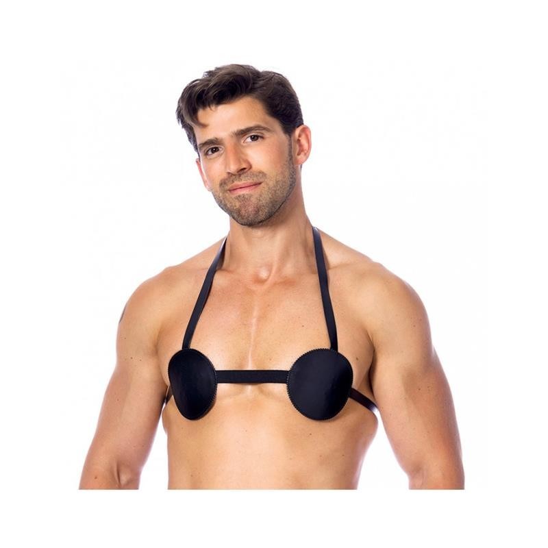 soutien-gorge en cuir avec broches Unisexe