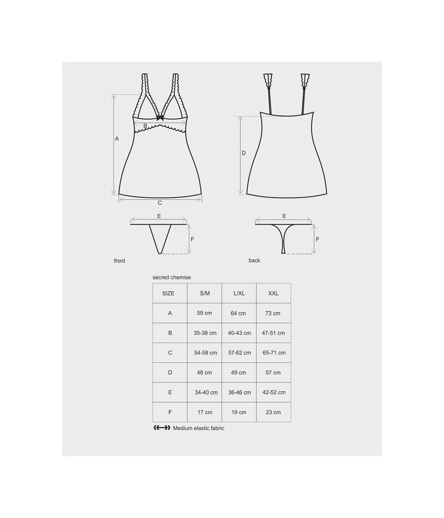 Secred nuisette et Tanga Couleur rouge