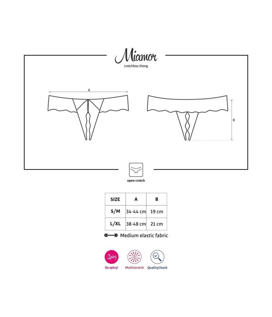 Miamor Tanga ouvert Couleur Noir