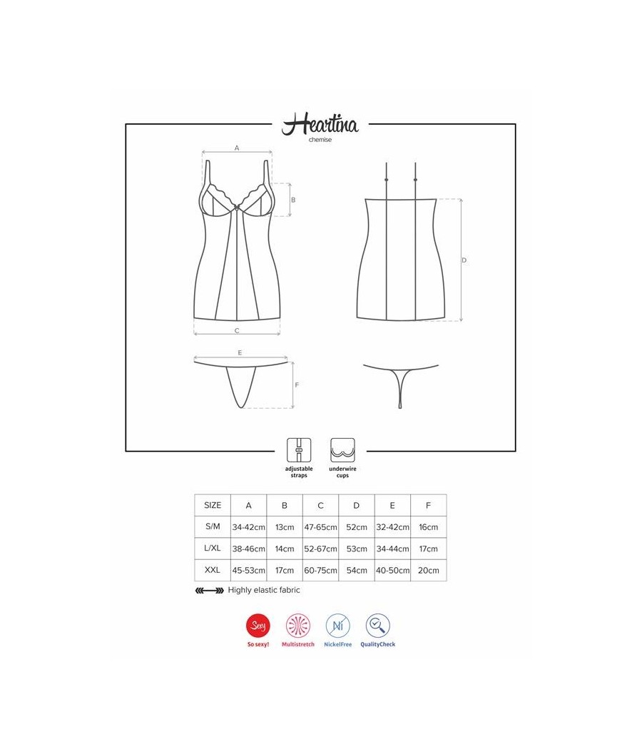 nuisette Heartina Noire