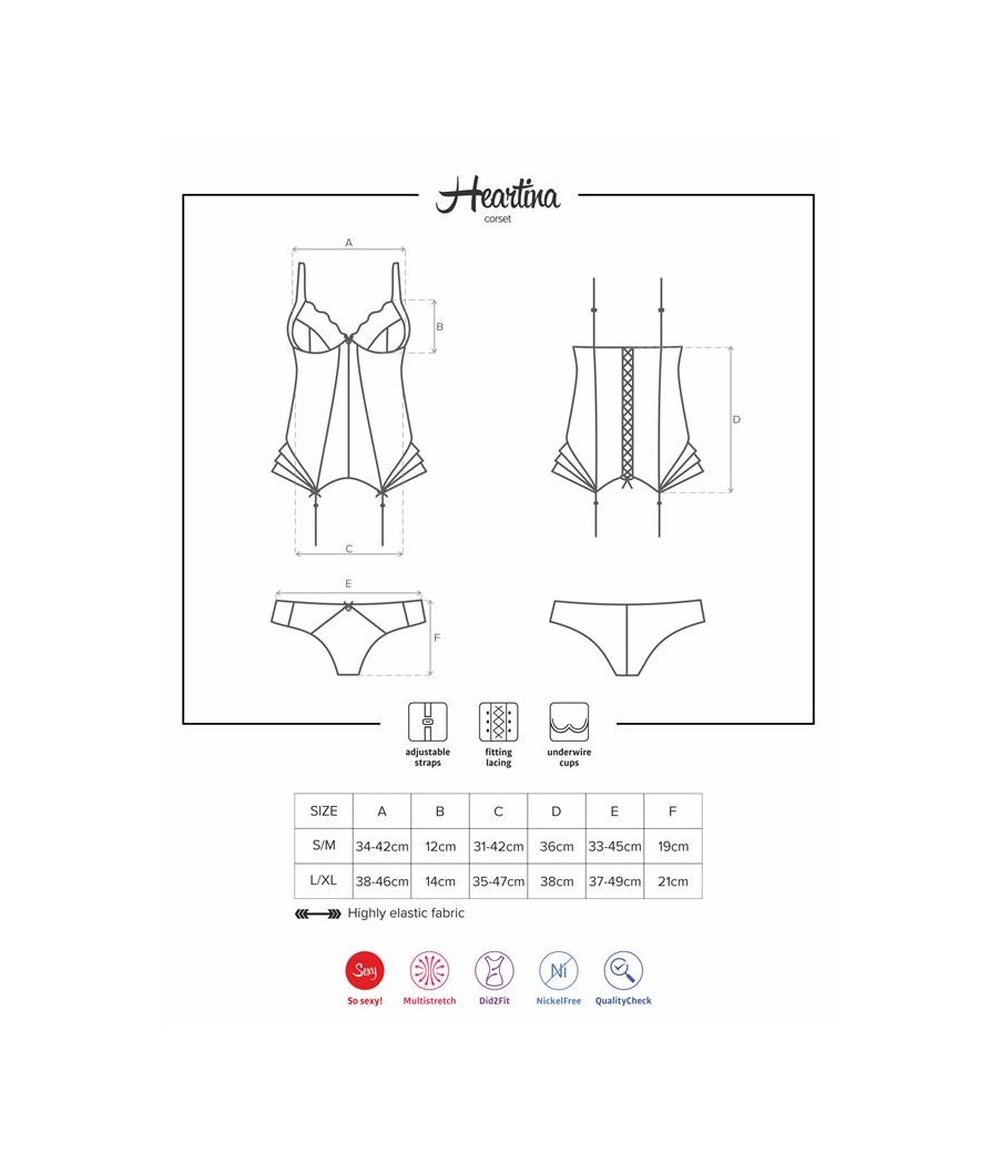 Corset Heartine noir