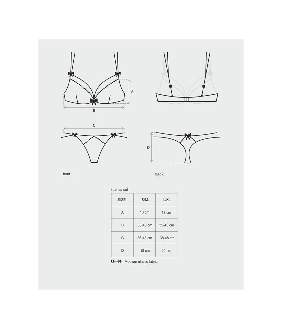 Ensemble Intensa soutien-gorge et string Noir