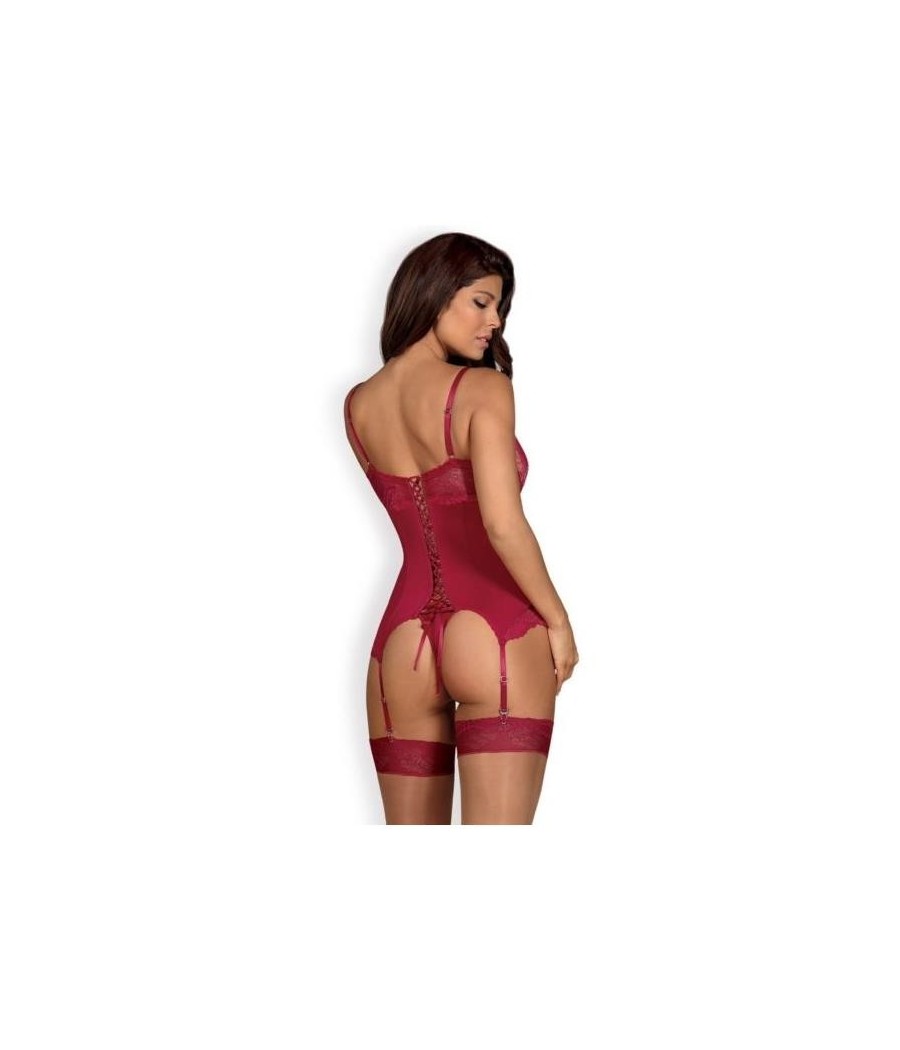 roselyne Corset et Tanga rouge