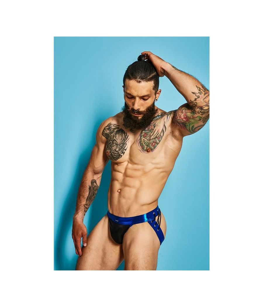 C4M14 slip Desire Similicuir Bleu