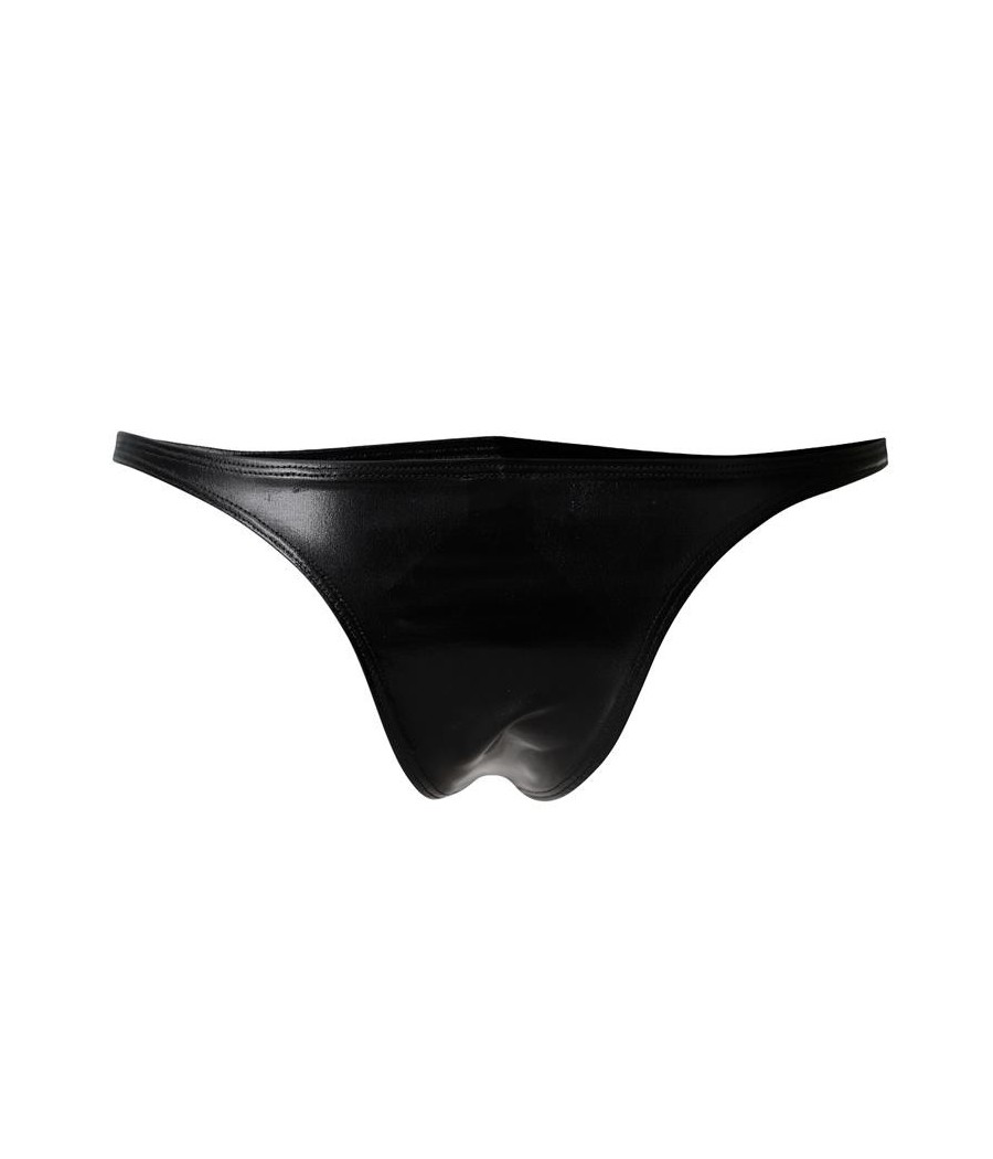 C4M11 slip style Brésilien Similicuir Noir
