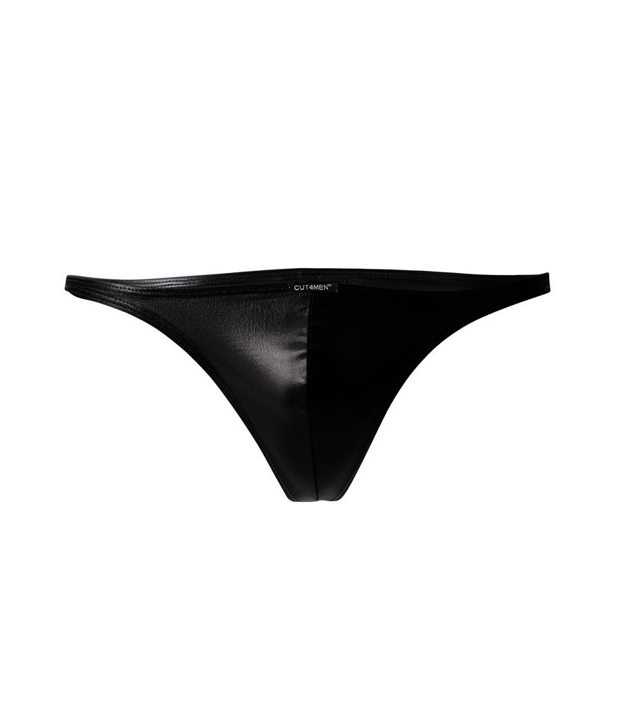 C4M11 slip style Brésilien Similicuir Noir
