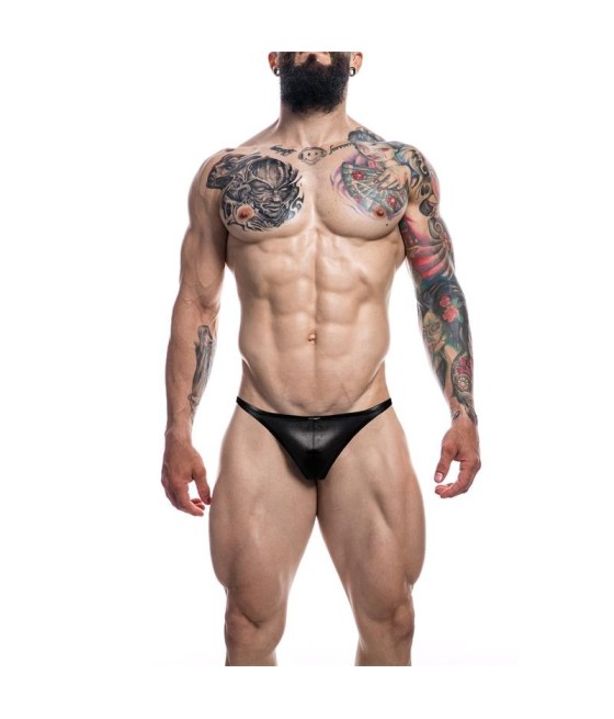 C4M11 slip style Brésilien Similicuir Noir