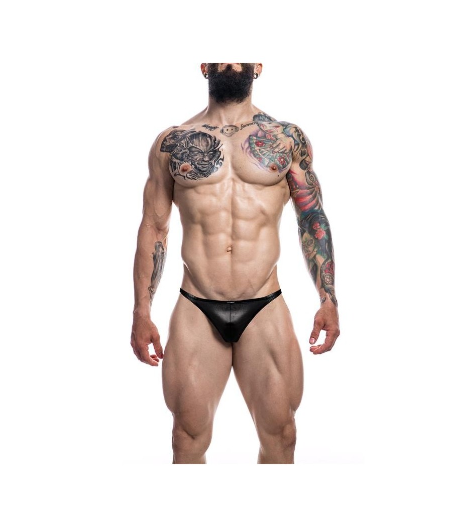 C4M11 slip style Brésilien Similicuir Noir