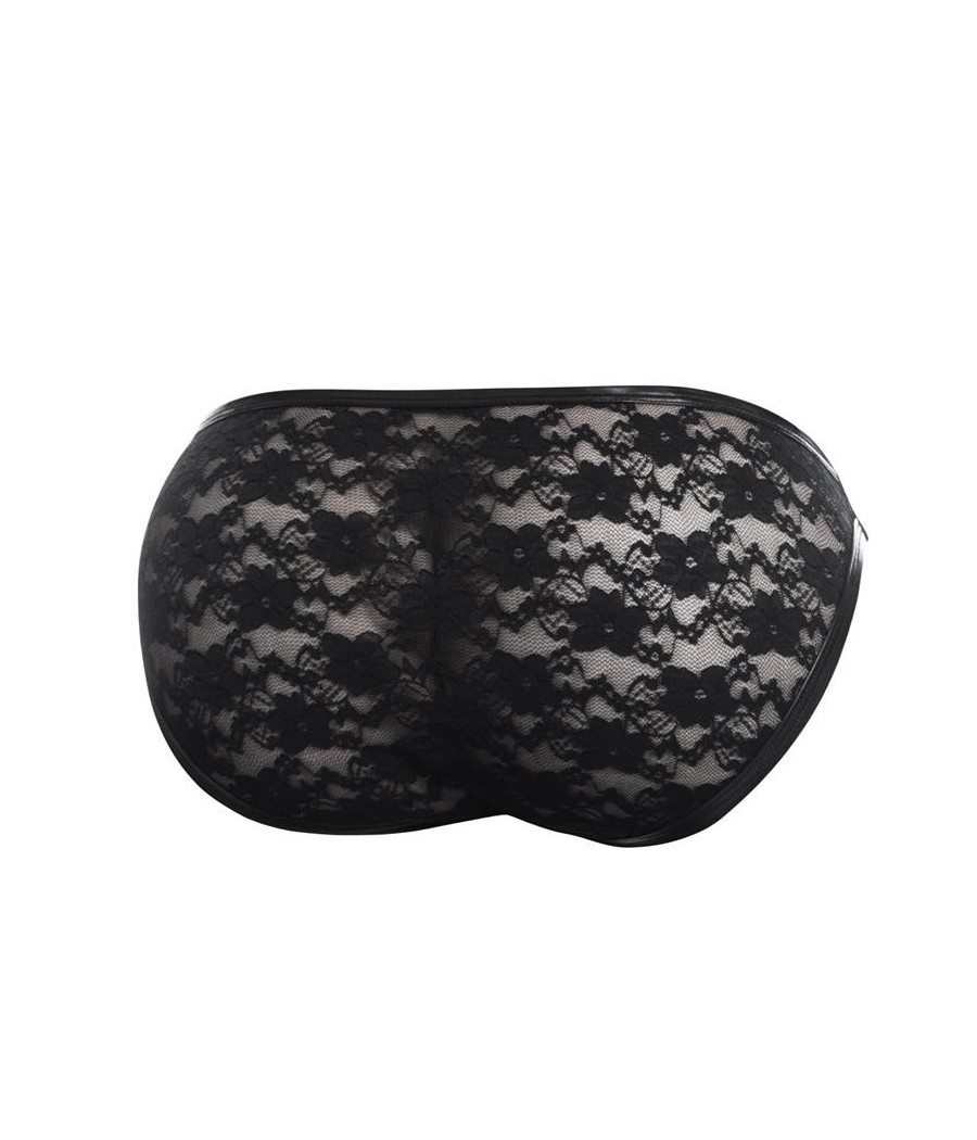 L4CE01 Slip noir avec dentelle