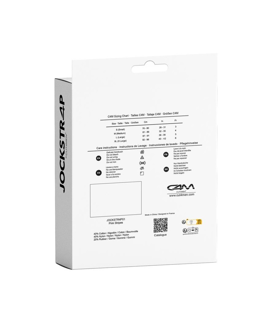 slip rose à rayures rose et noir