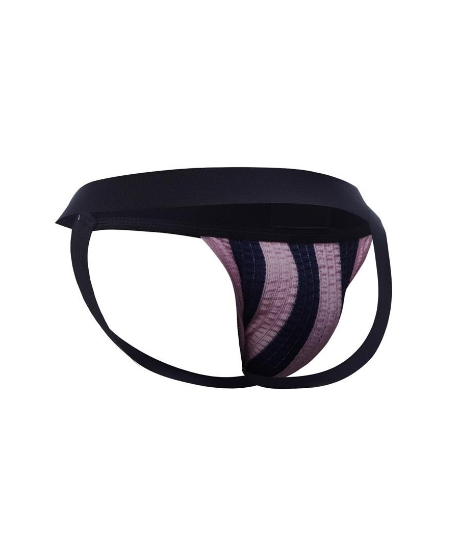 slip rose à rayures rose et noir