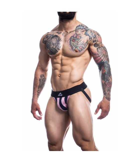 slip rose à rayures rose et noir