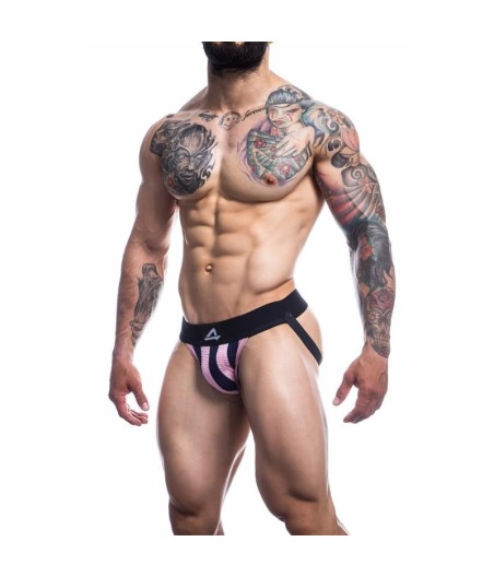 slip rose à rayures rose et noir