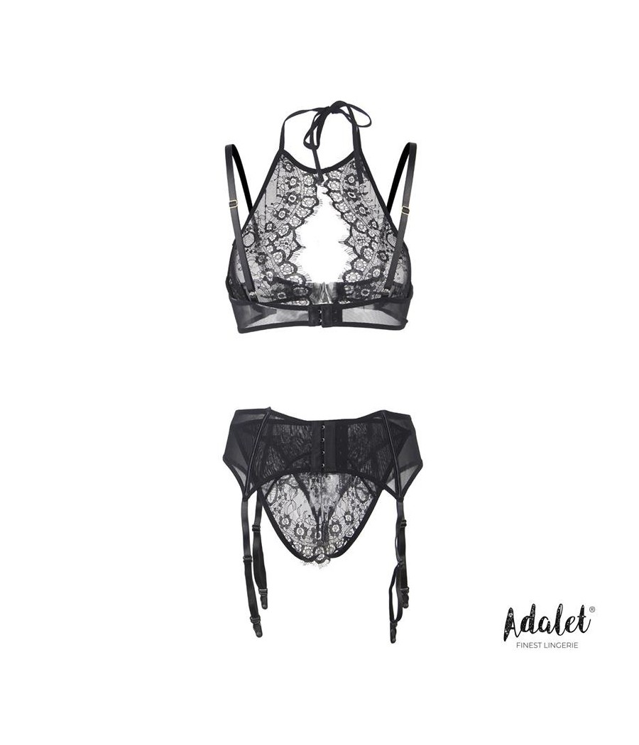 Evelyn Set soutien-gorge, culotte ouvertes et jarretelle